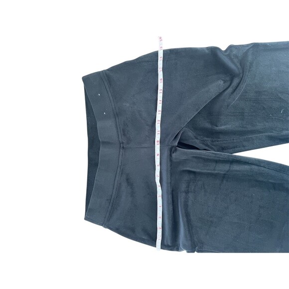 Juicy Couture Track Pants Womens S Black Velour Wide Leg Rhinestone Logo - Picture 5 of 6